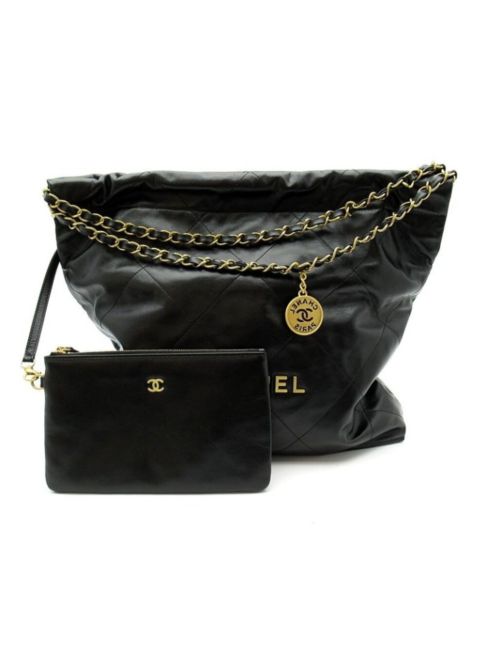 Chanel 22 Small Handbag Calfskin Black